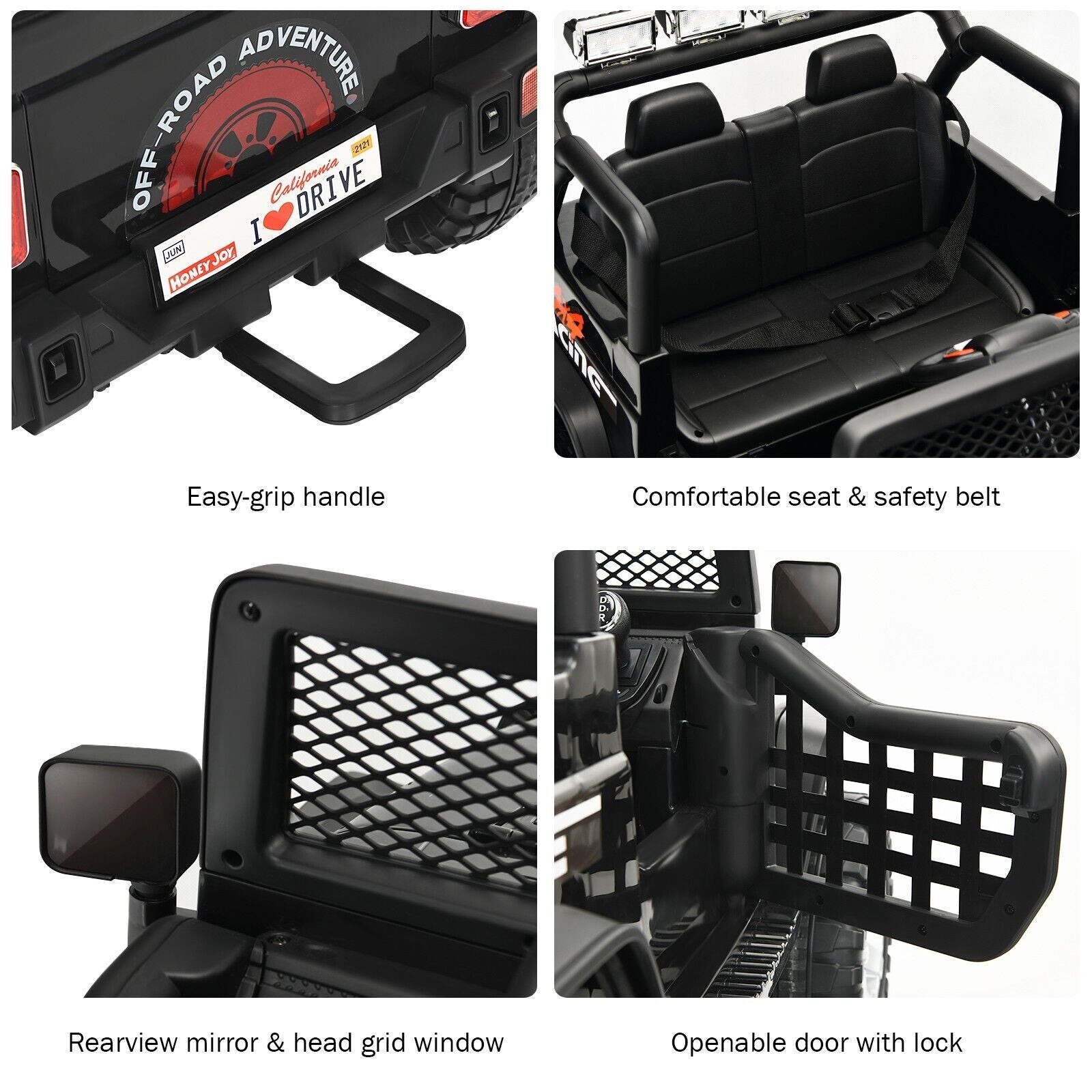 2-Seat Kids Ride on Truck with Parent Remote Control