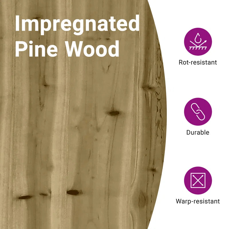 Guillen Pine Swing Set with Swing(S) , Slide(S)