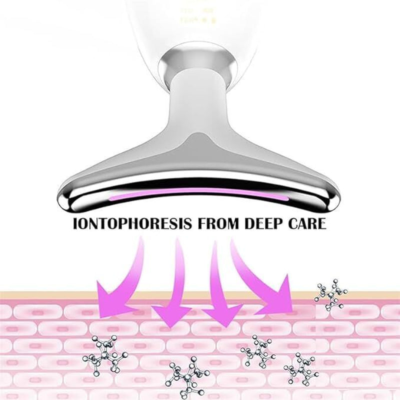 7 Colours Neck Face Lifting Massager Skin Tighten Device LED anti Wrinkle Beauty