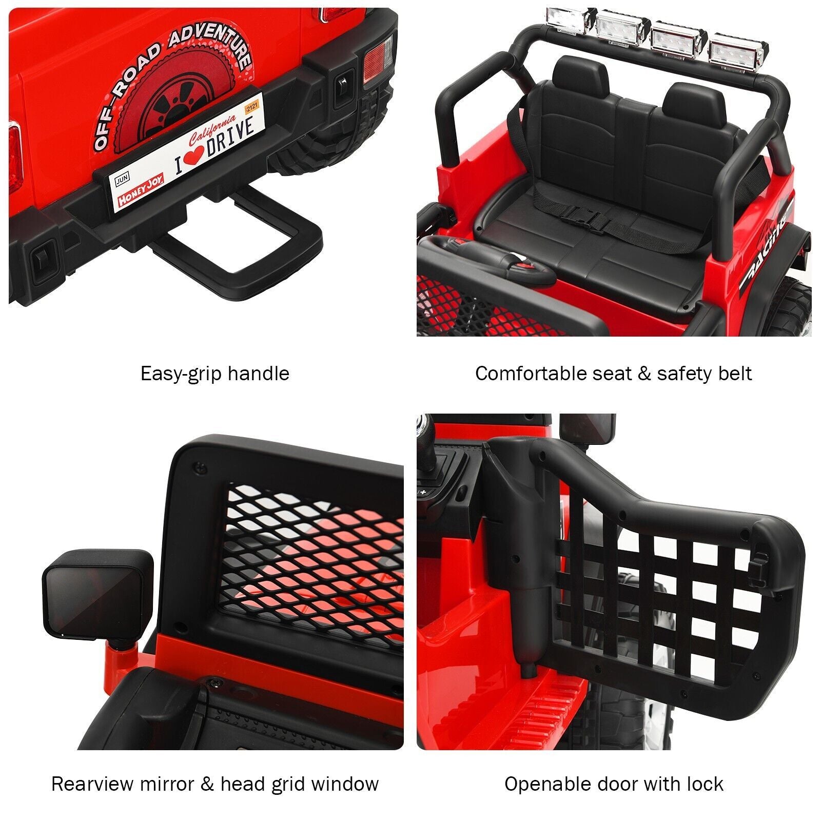 2-Seat Kids Ride on Truck with Parent Remote Control