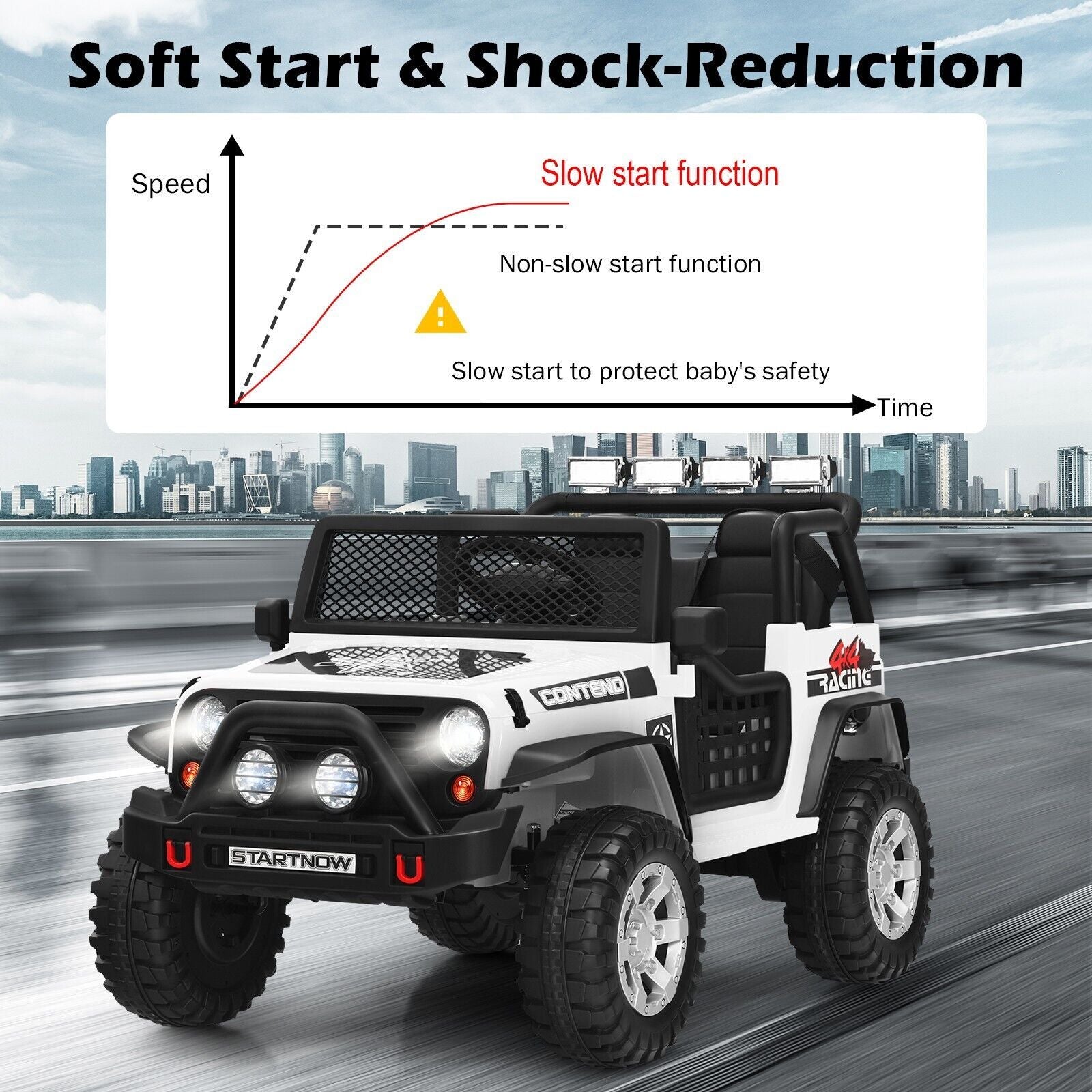 2-Seat Kids Ride on Truck with Parent Remote Control