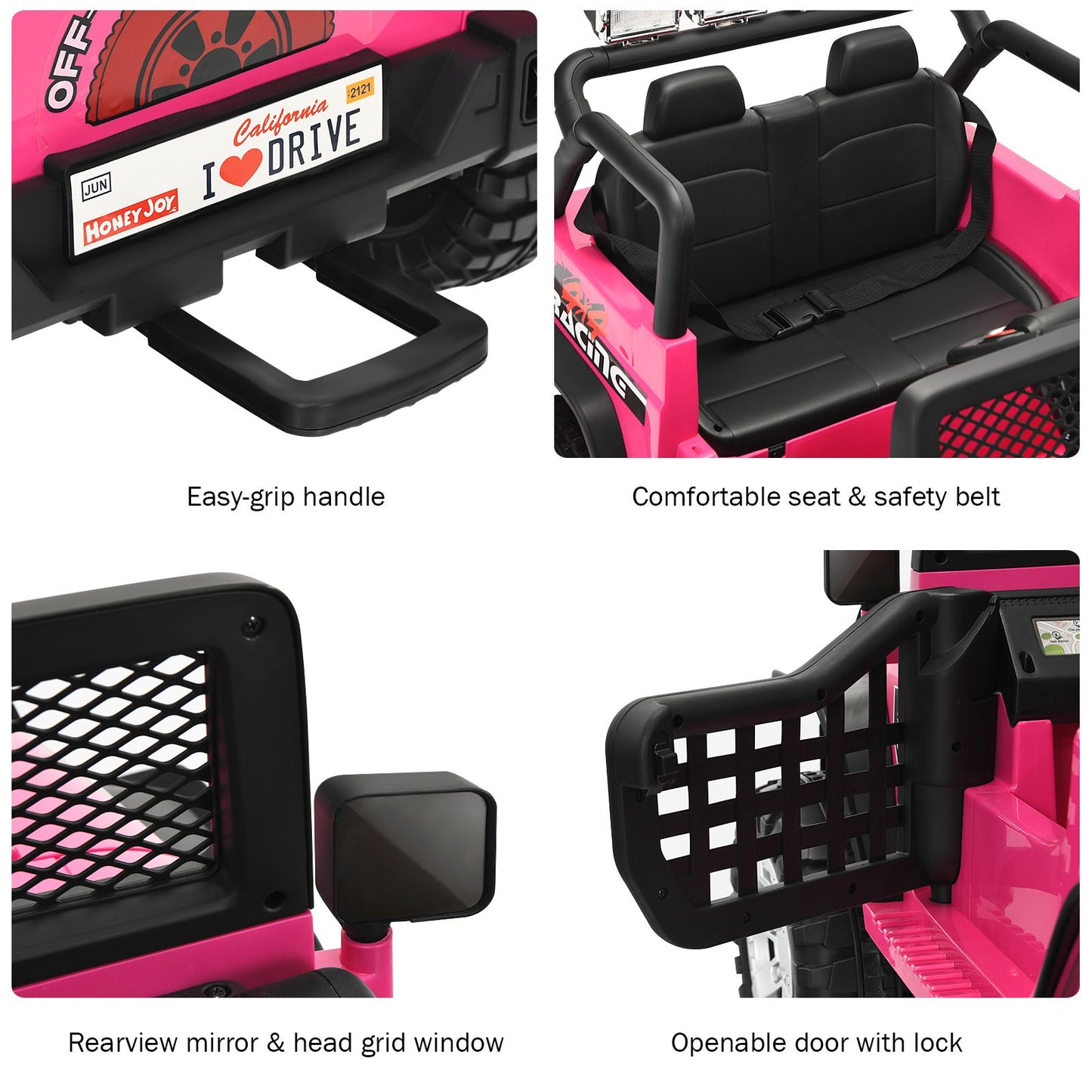 2-Seat Kids Ride on Truck with Parent Remote Control