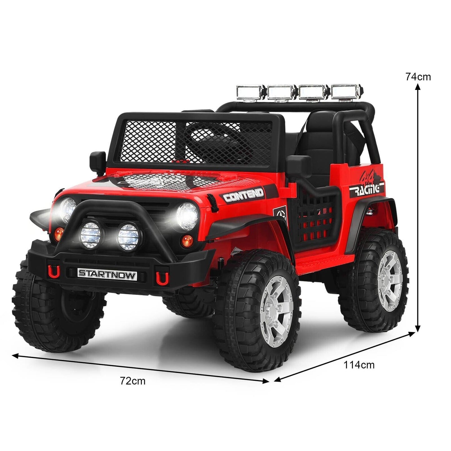 2-Seat Kids Ride on Truck with Parent Remote Control