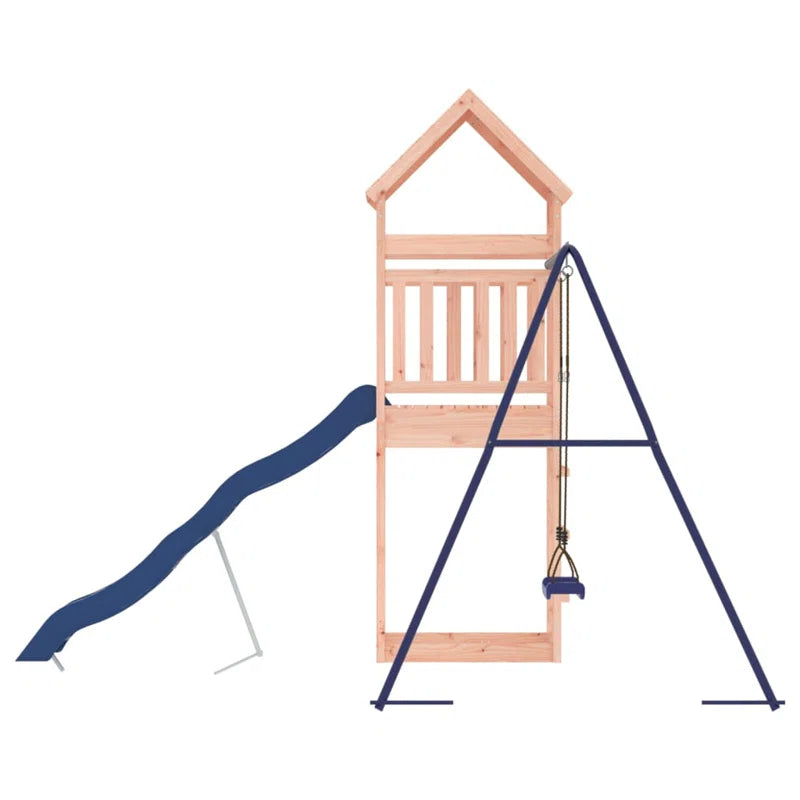 Guillen Pine Swing Set with Swing(S) , Slide(S)
