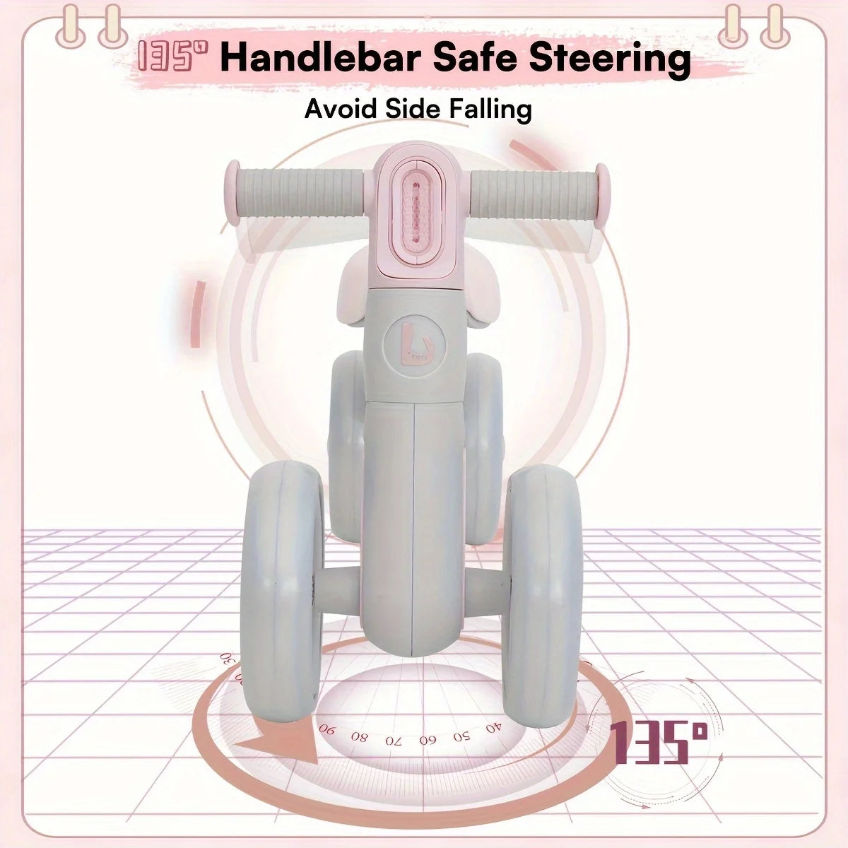 Sliding Balance Bike - 3-Mode Headlight & 4 Transparent Silence Wheels, Ideal Ride-On Toy for Birthday and Early Learning