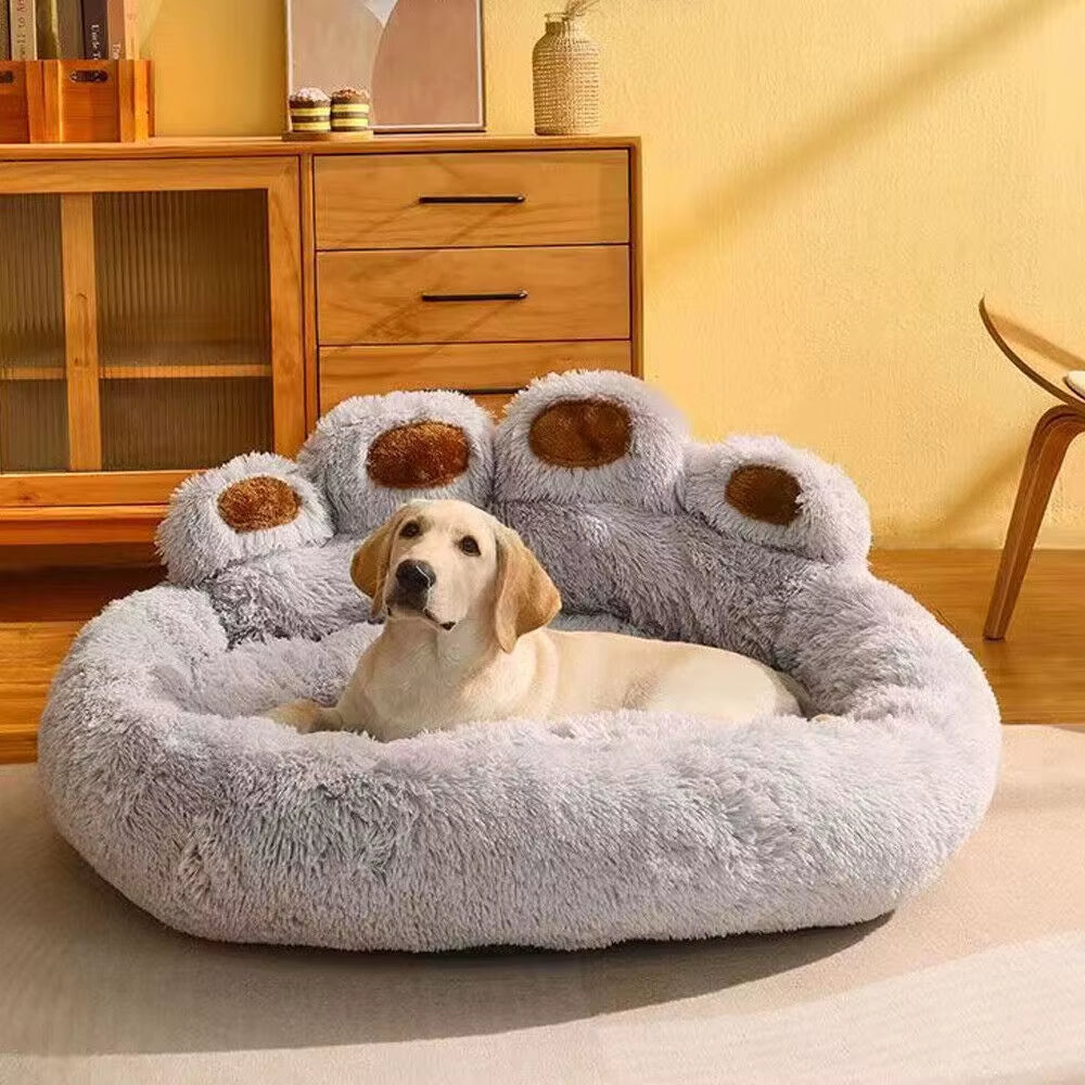 60/90Cm Large Fluffy Cat & Dog Bed, Super Soft Cat House Plush Cat Nest Winter Warm Dog Pet Bed