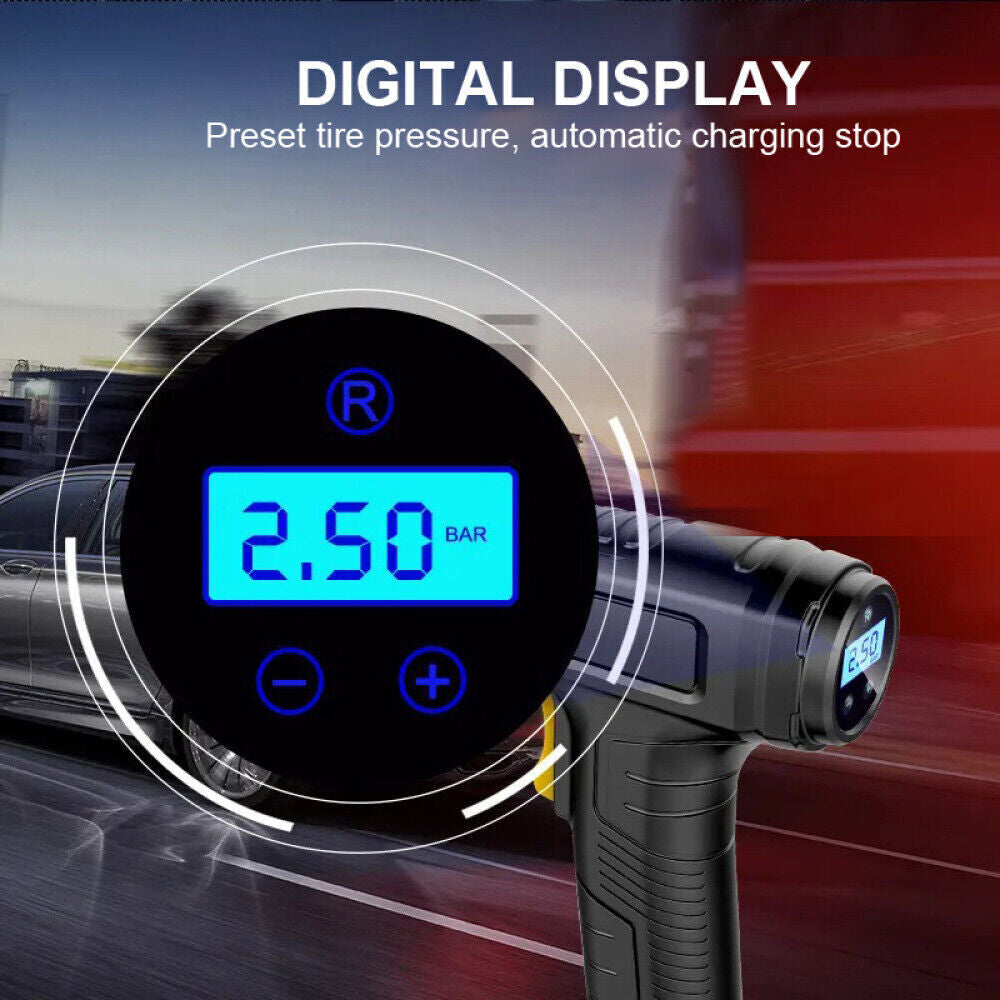 Cordless Digital USB Rechargeable Car Tyre Inflator Air Compressor Pump UK