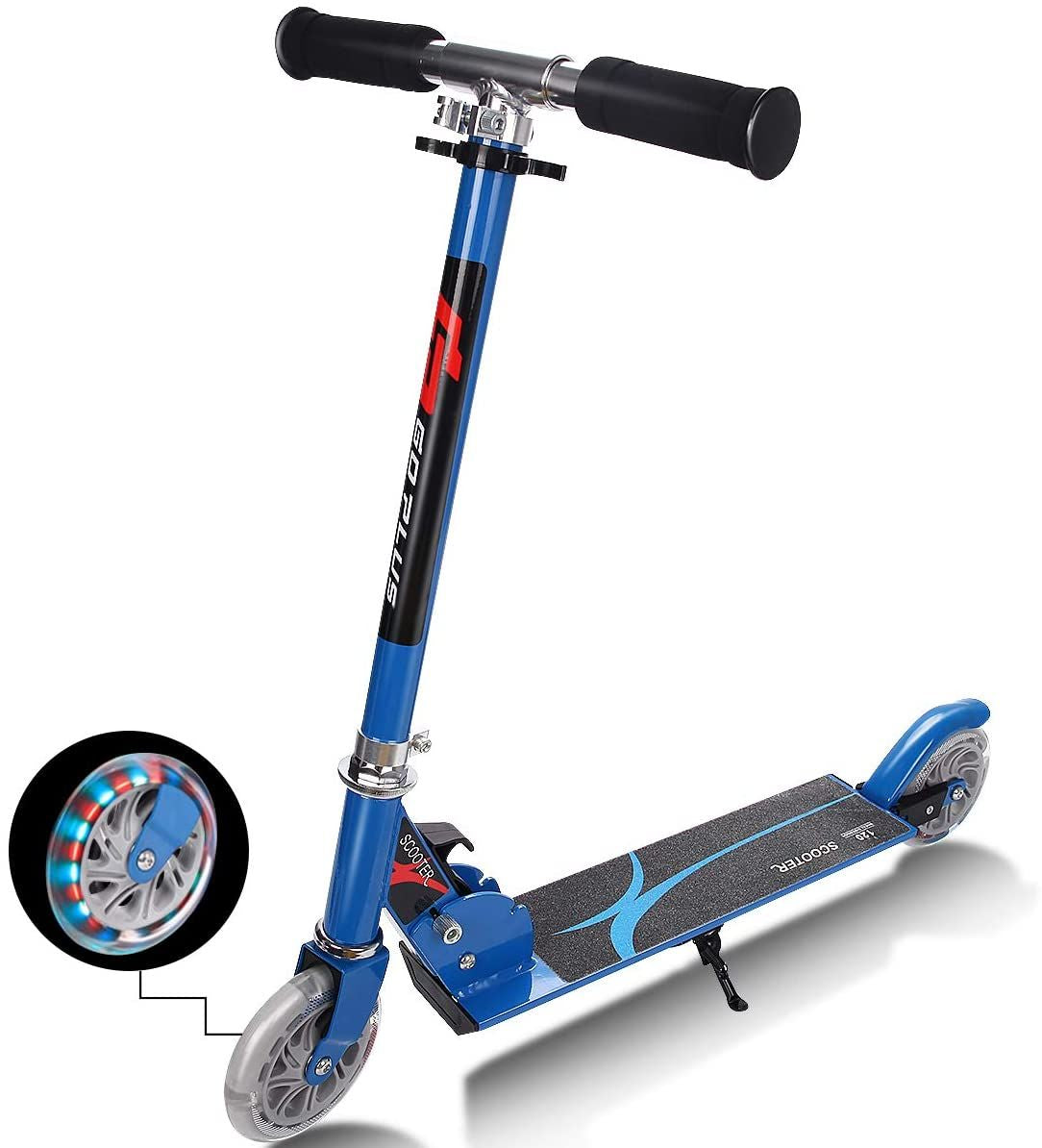 Kids Aluminum Folding Stunt Scooter with LED Wheels