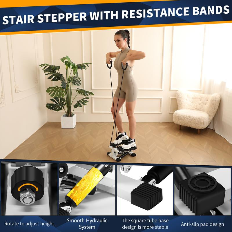 Zenactive Upgraded Version Mini Stepper Health & Fitness for Home Exercise Step Cardio Equipment with Digital Monitor