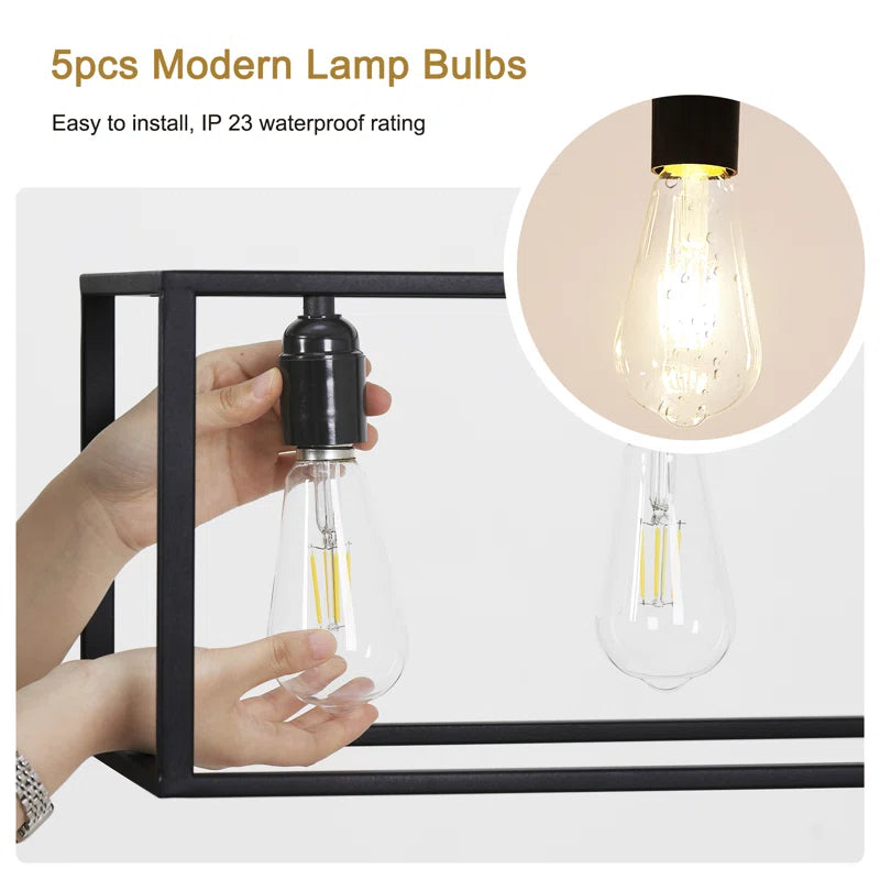 Primeau 5 - Light Black Kitchen Island Pendant