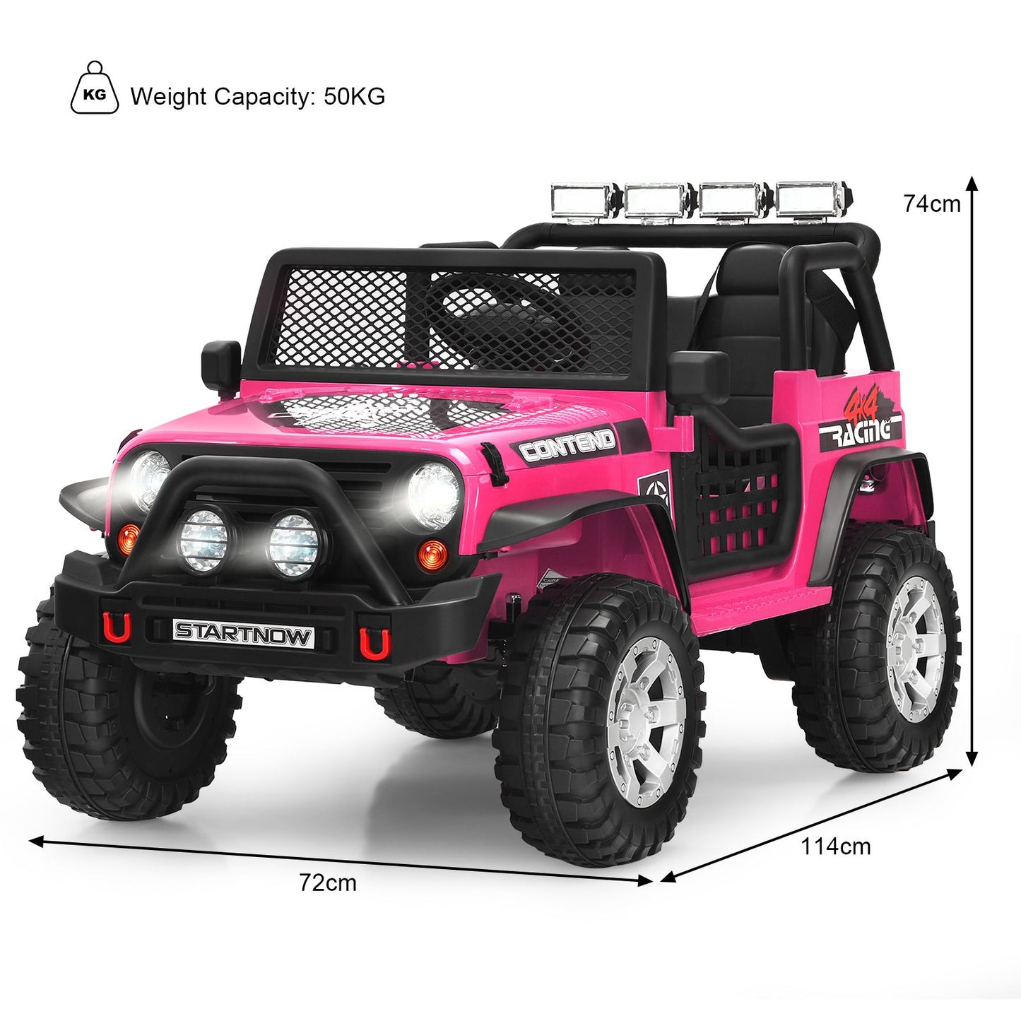 2-Seat Kids Ride on Truck with Parent Remote Control