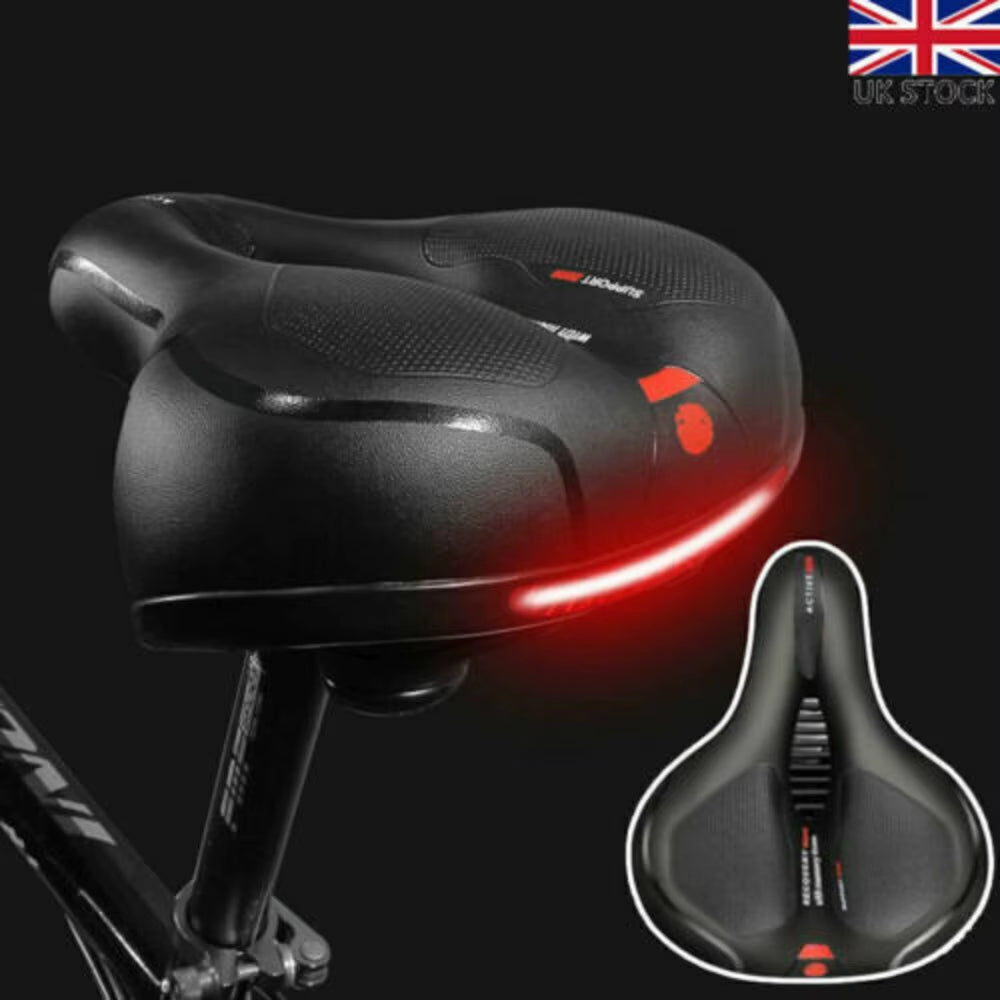 WIDE BIG BUM BIKE BICYCLE GEL CRUISER EXTRA COMFORT SPORTY SOFT PAD SADDLE SEAT~