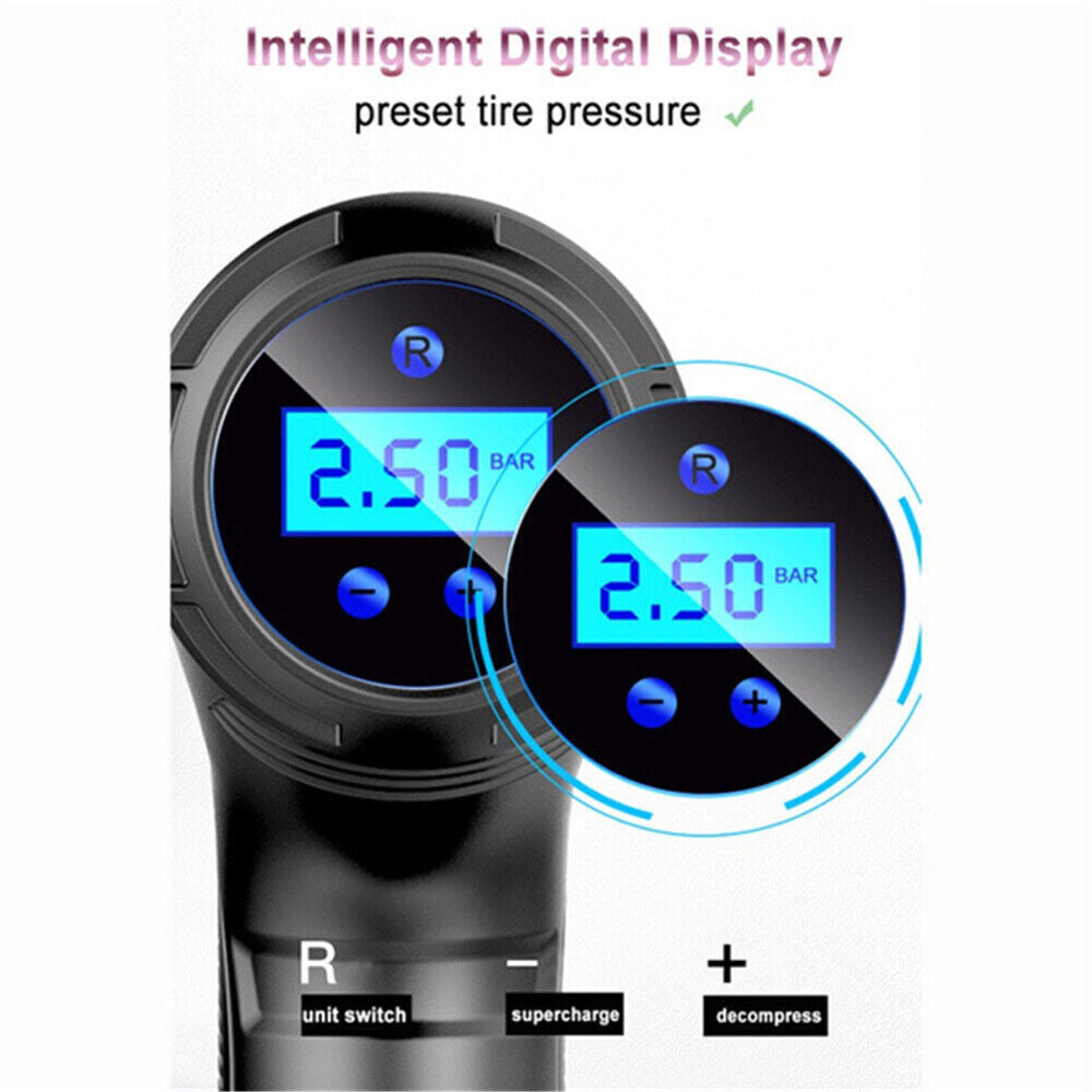 Cordless Digital USB Rechargeable Car Tyre Inflator Air Compressor Pump UK