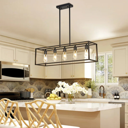 Primeau 5 - Light Black Kitchen Island Pendant