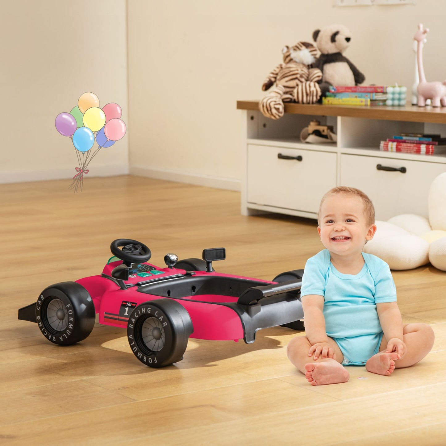 4-In-1 Baby Push Walker with Adjustable Height and Speed