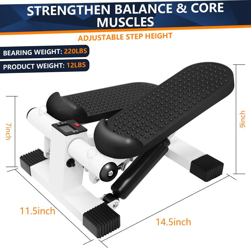 Zenactive Upgraded Version Mini Stepper Health & Fitness for Home Exercise Step Cardio Equipment with Digital Monitor