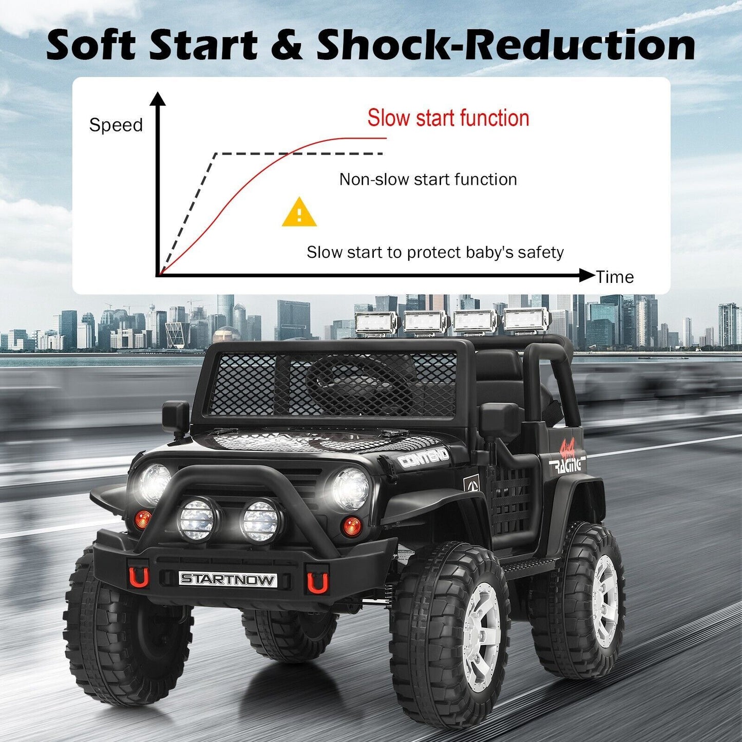 2-Seat Kids Ride on Truck with Parent Remote Control