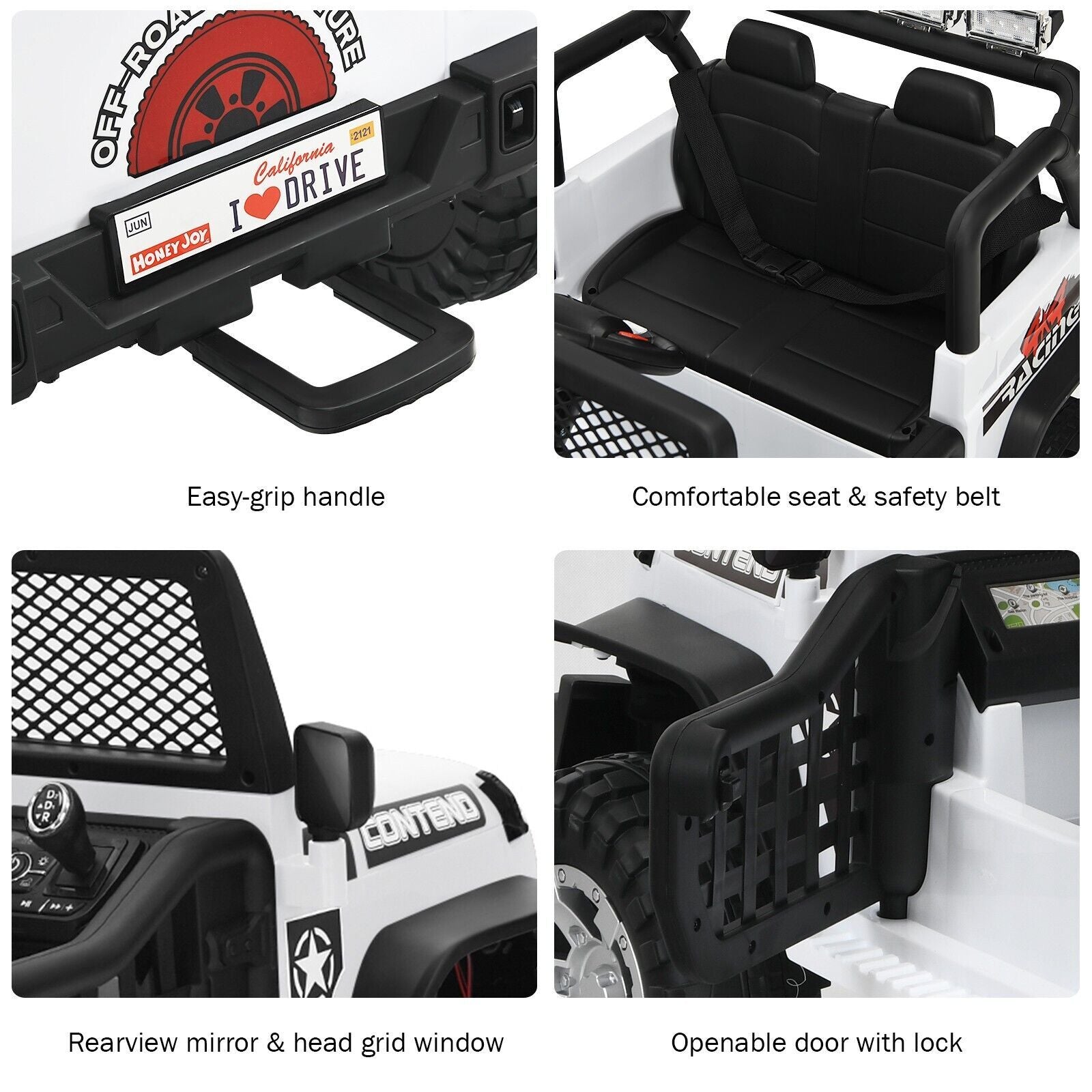 2-Seat Kids Ride on Truck with Parent Remote Control