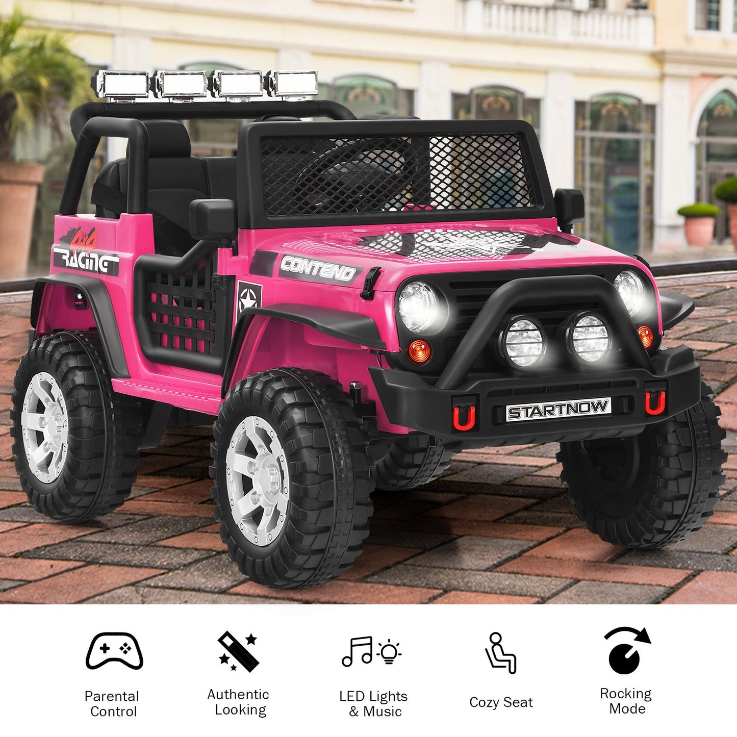 2-Seat Kids Ride on Truck with Parent Remote Control