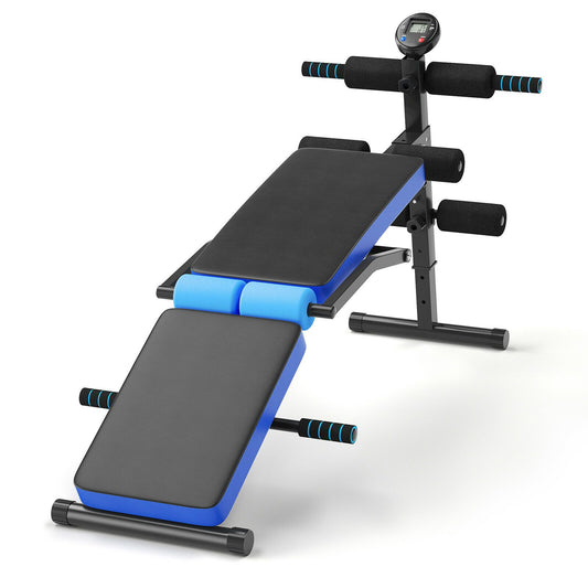 Multi Workout Weight Bench, Foldable, Adjustable with LCD