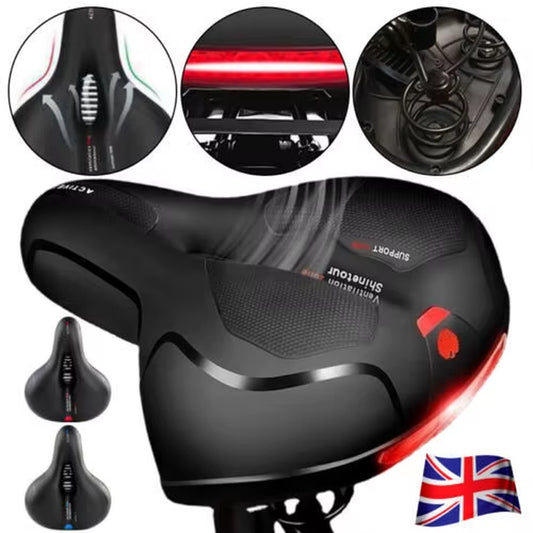 WIDE BIG BUM BIKE BICYCLE GEL CRUISER EXTRA COMFORT SPORTY SOFT PAD SADDLE SEAT~