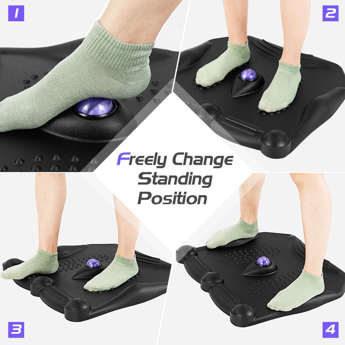 Ergonomic anti Fatigue Mat with Rolling Massage Ball and Points