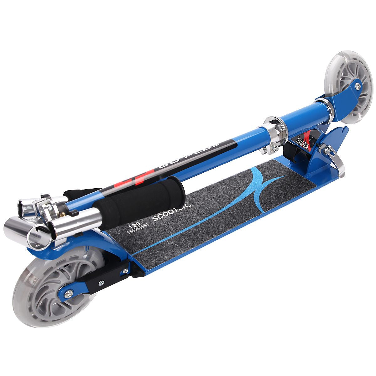 Kids Aluminum Folding Stunt Scooter with LED Wheels