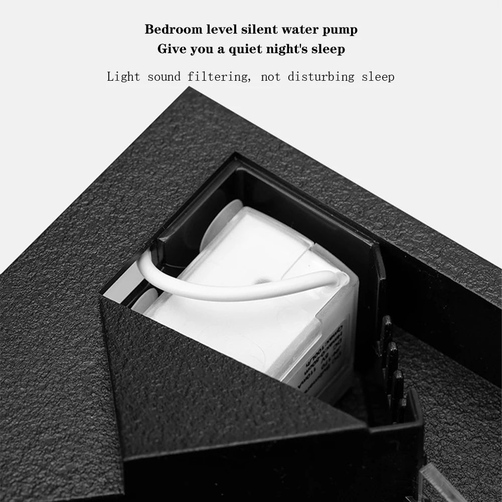 Small Fish Tank Aquarium Tank Build-In Light Water Pump Clear Cover Ecological Cycle System Acrylic Rectangular Fish Tank