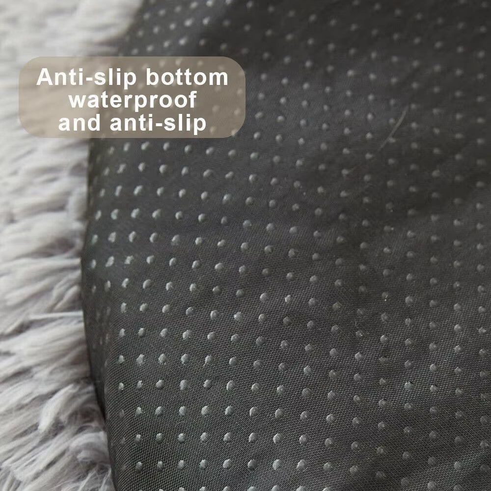 60/90Cm Large Fluffy Cat & Dog Bed, Super Soft Cat House Plush Cat Nest Winter Warm Dog Pet Bed