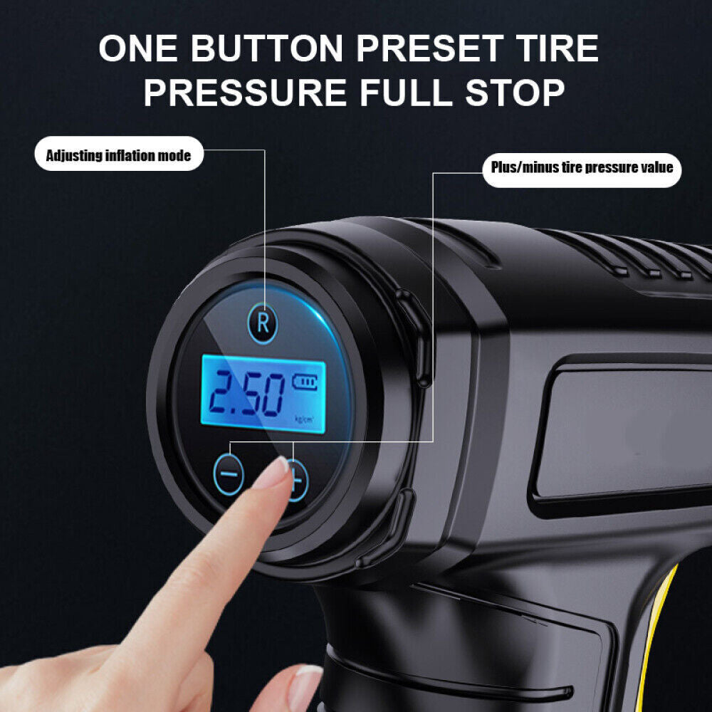Cordless Digital USB Rechargeable Car Tyre Inflator Air Compressor Pump UK