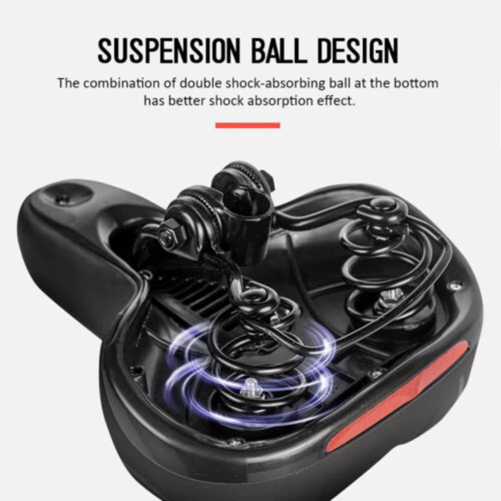 WIDE BIG BUM BIKE BICYCLE GEL CRUISER EXTRA COMFORT SPORTY SOFT PAD SADDLE SEAT~