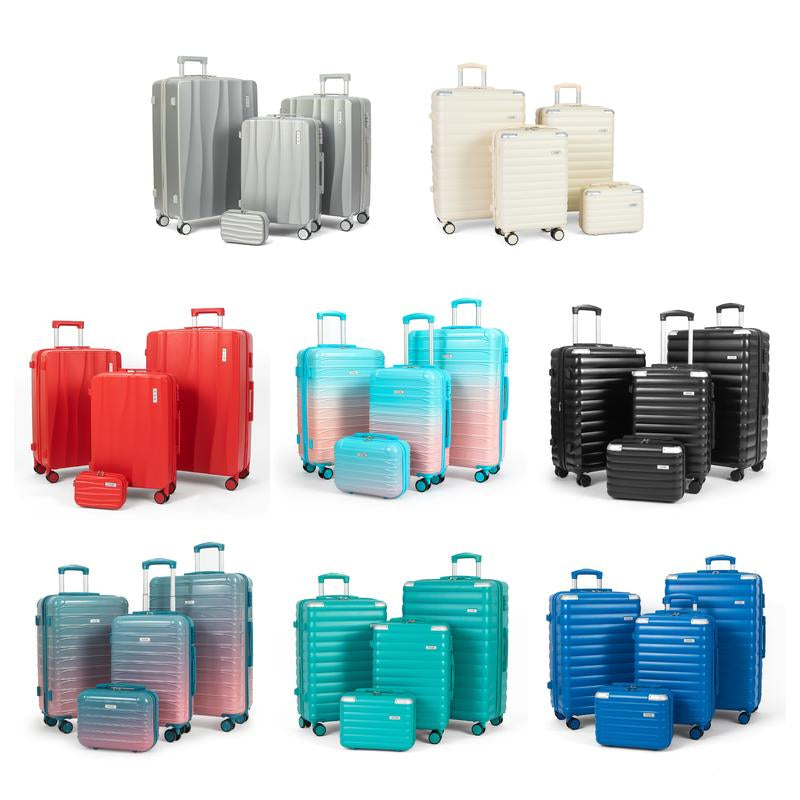 4 Pcs Luggage Set, Spinner Wheels,Tsa-Approved Lock,High Quality,Different Sizes and Types