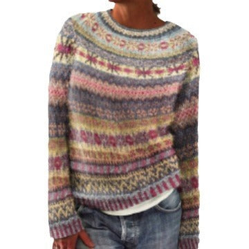 Latest Thick Needle Cloth 3D Digital Printing Men's And Women's Round Neck Sweater