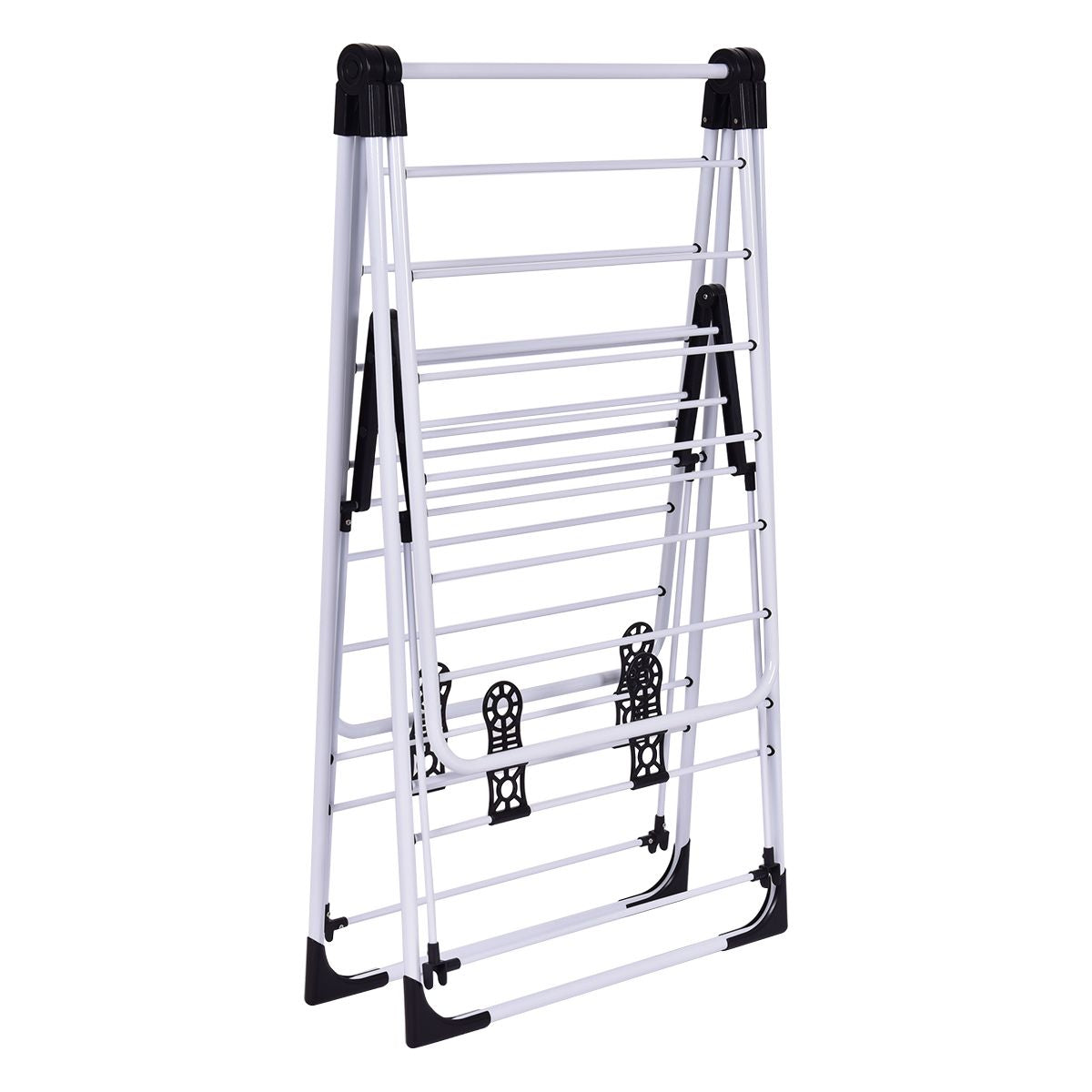 Adjustable Winged Clothes Airer Horses Indoor Laundry Rack Folding Washing Dryer