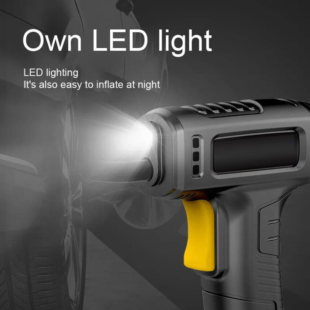 Cordless Digital USB Rechargeable Car Tyre Inflator Air Compressor Pump UK