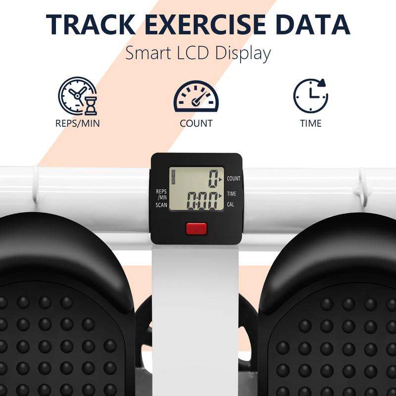 Zenactive Upgraded Version Mini Stepper Health & Fitness for Home Exercise Step Cardio Equipment with Digital Monitor