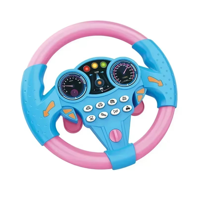 Infant Shining Simulation Steering Wheel Toys, Kids Early Education Co-pilots Stroller