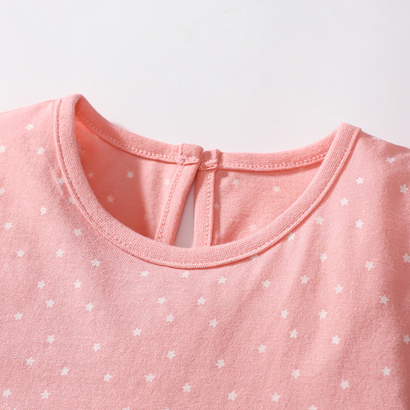 Summer Arrival Animals Cartoon Pattern Short Sleeves Dress for Stylish Girls-2